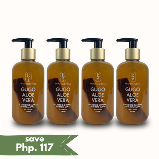 GUGO ALOE VERA ANTI HAIRFALL NOURISHING SHAMPOO 4 PCS BUNDLE