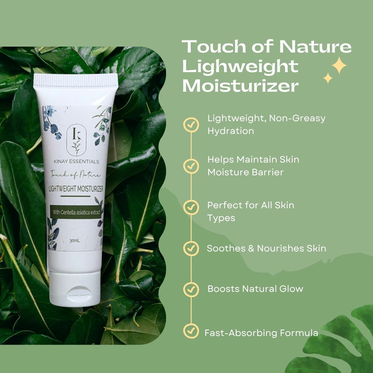 Kinay Essentials Touch of Nature Centella Asiatica Lightweight Face Moisturizer
